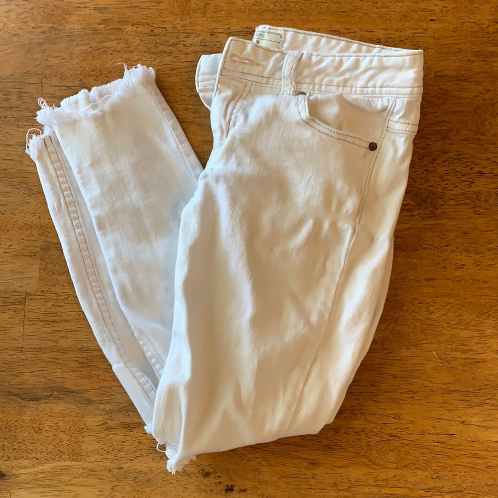 Size 26 Free People White Denim